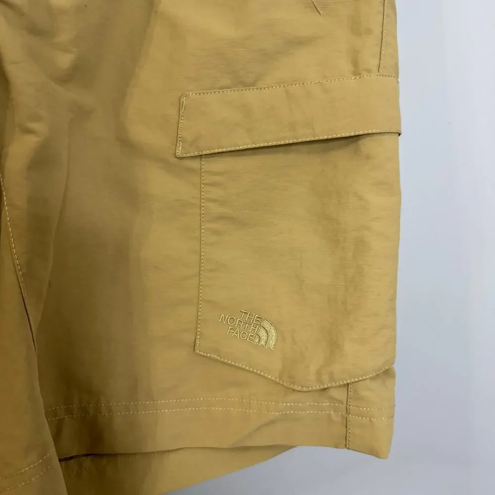 The North Face Mens Cargo Nylon Shorts Outdoor Hiking Belted Men's 36 Tan